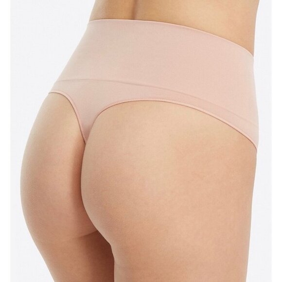 NWT Spanx Everyday Shaping Panties EcoCare Thong in Vintage Rose Size Small - Picture 1 of 8